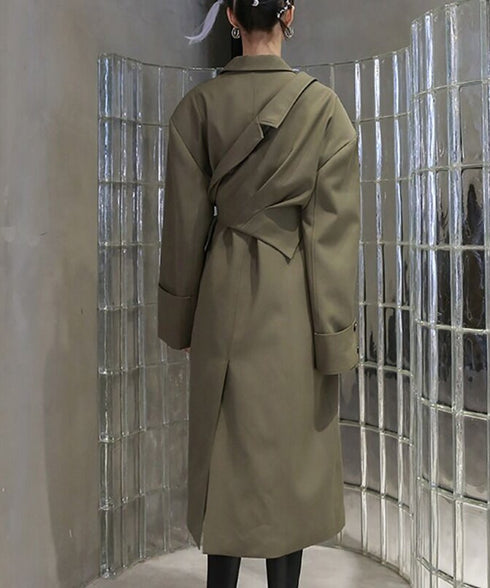 Asymmetric Belted Coat